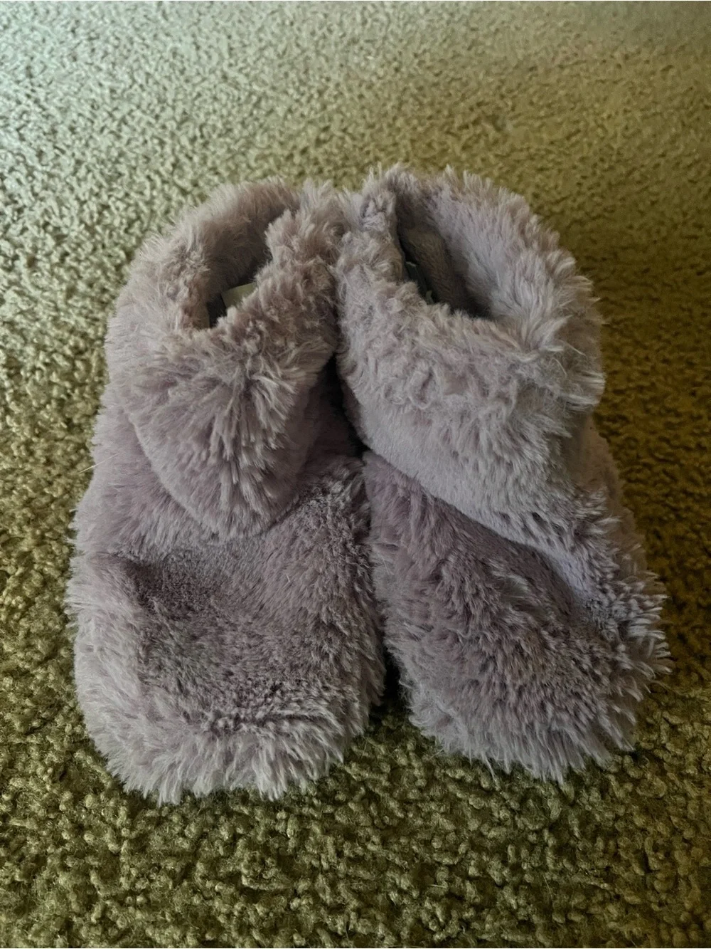 Cozy Plush girls's Slipper Booties in Dusty Lavender